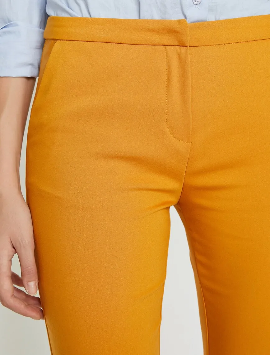 16298 Mustard Pocket Detail Trousers