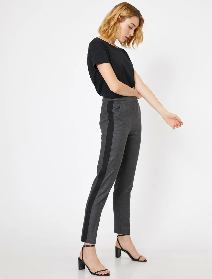 16317 Anthracite Side Stripe Trousers