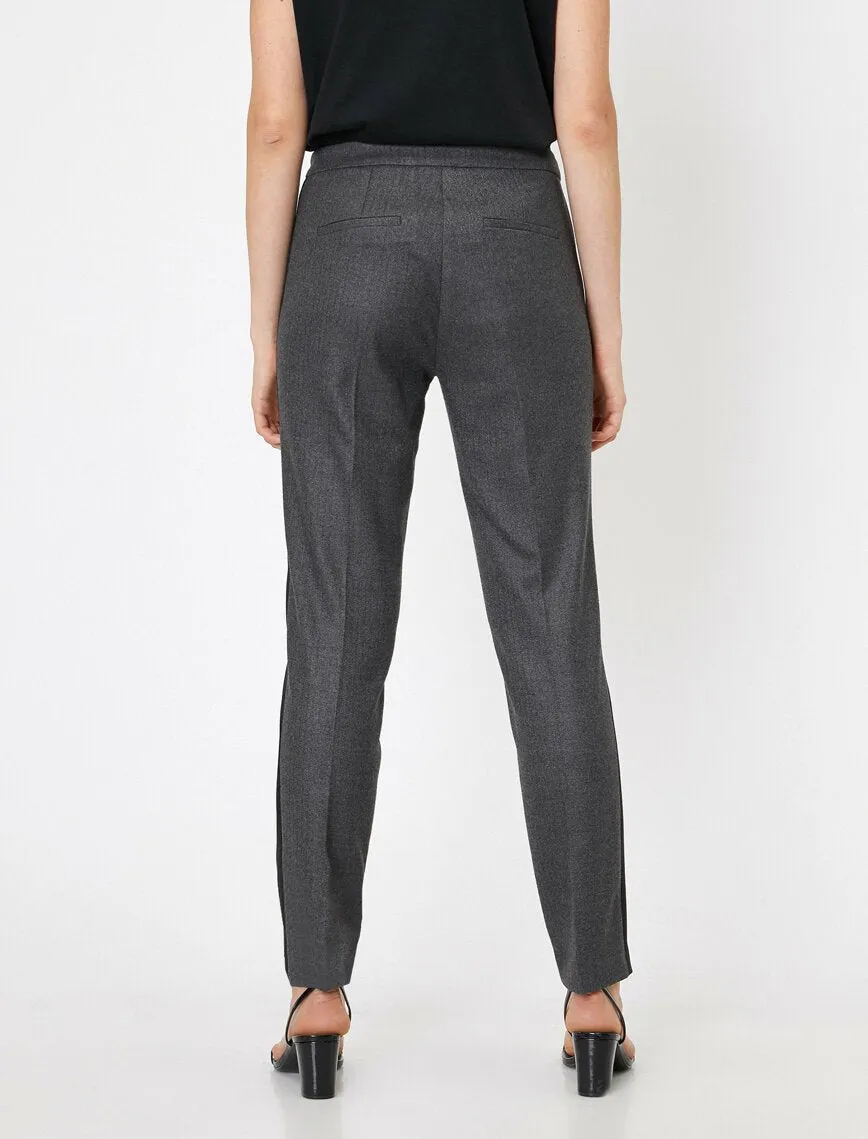 16317 Anthracite Side Stripe Trousers