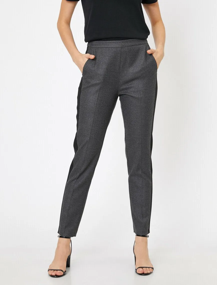 16317 Anthracite Side Stripe Trousers