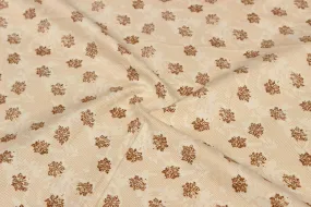 Beige Cotton Poplin Fabric