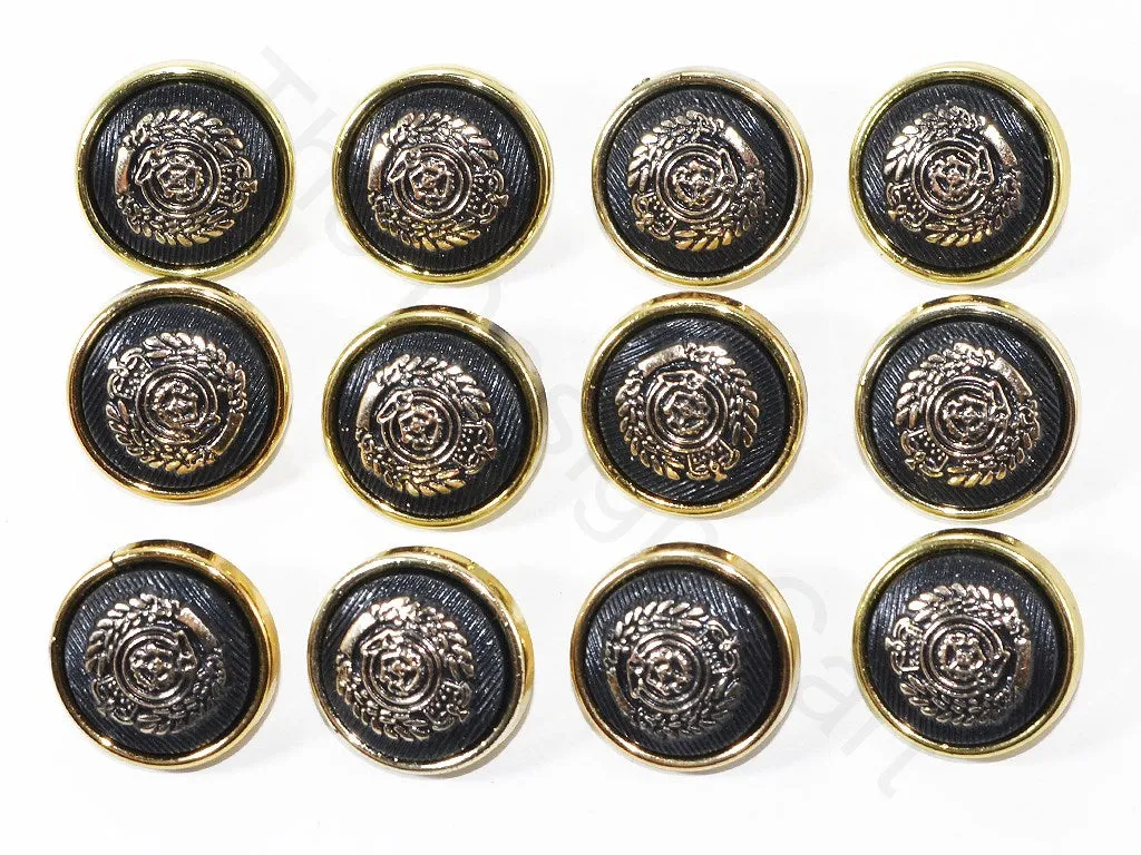 Black Golden Royal Acrylic Coat Buttons