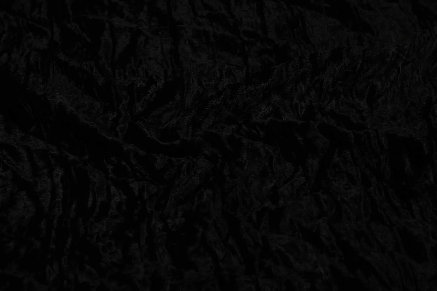 Black Plain Viscose Crushed Velvet Fabric