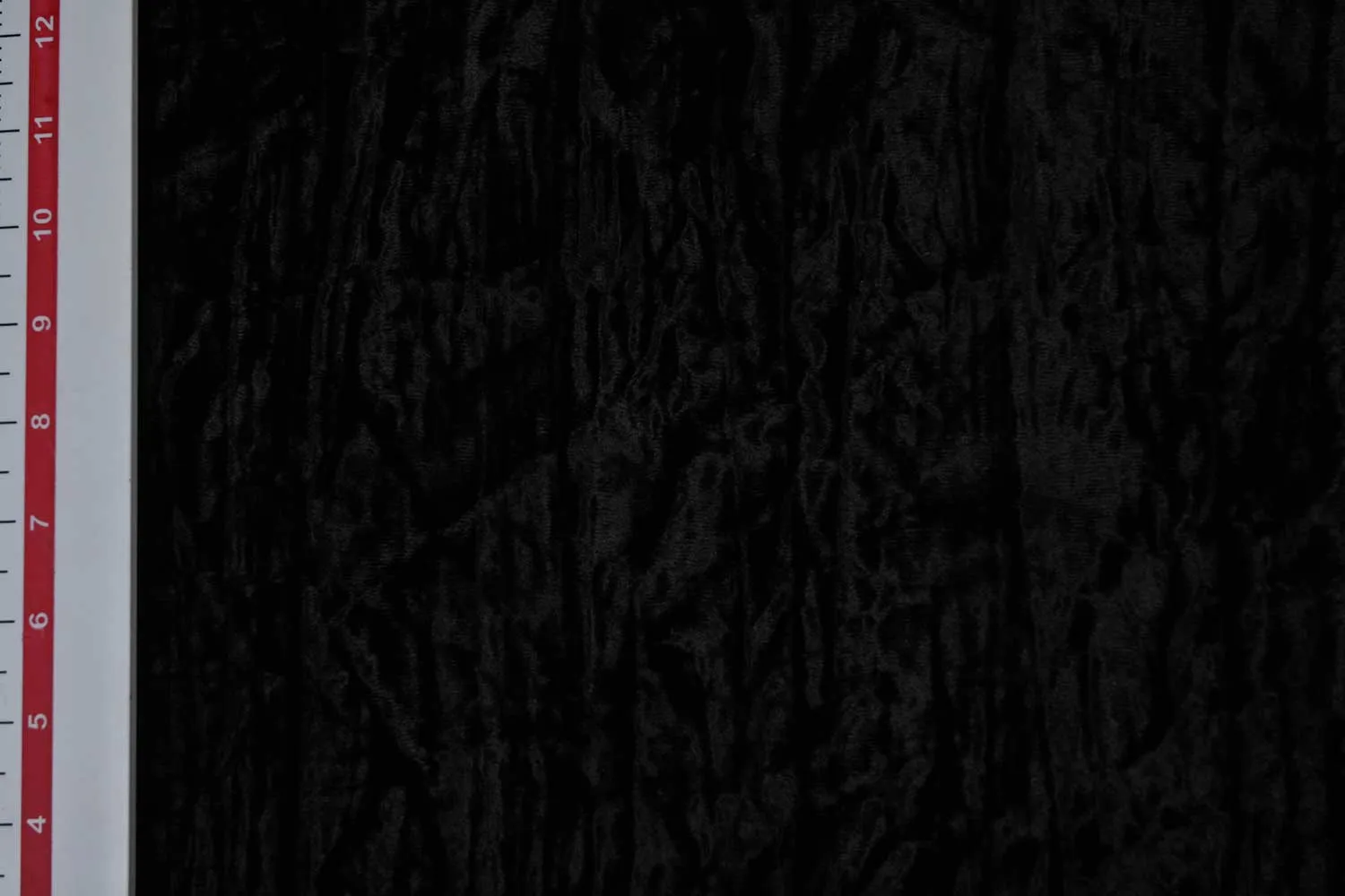 Black Plain Viscose Crushed Velvet Fabric