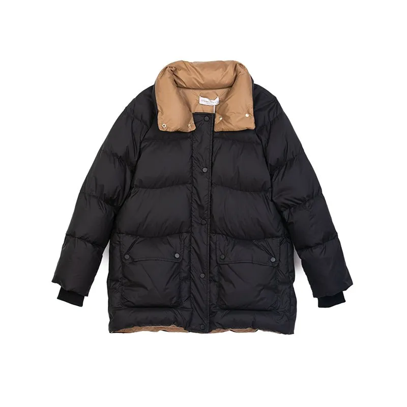 Black Short Goose Down Coats