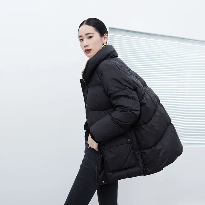 Black Short Goose Down Coats