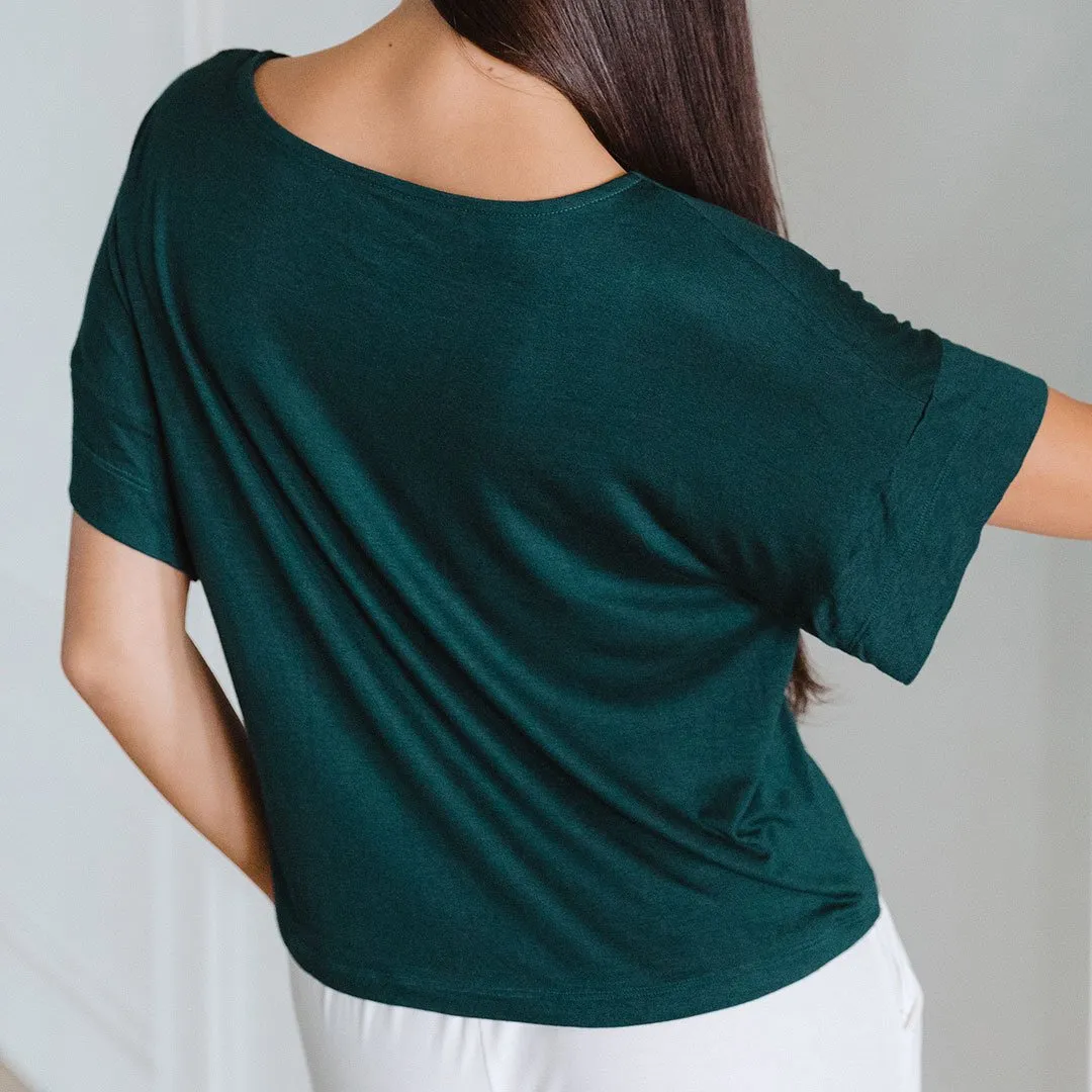 Boxy Tee, Hunter Green