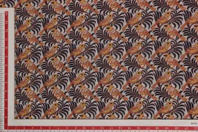 Brown Birds Prints Fabric