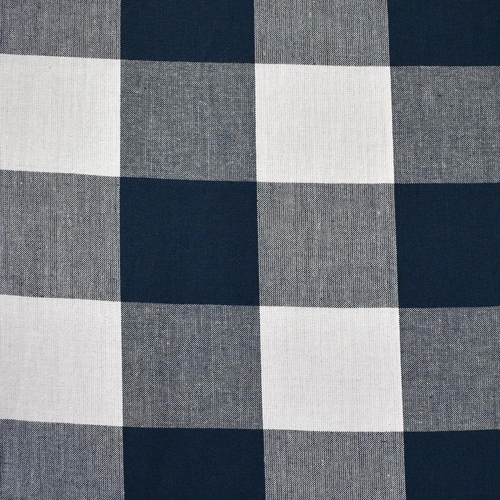 Camp Gingham Large Check Yarn Dyed Cotton Midnight