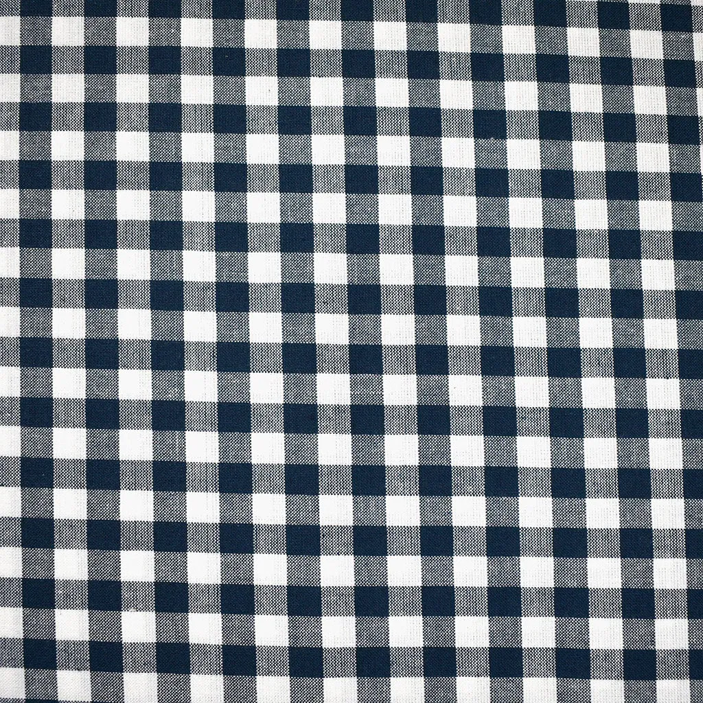 Camp Gingham Small Check Yarn Dyed Cotton Midnight