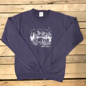 Camping Live Life Simple Crewneck