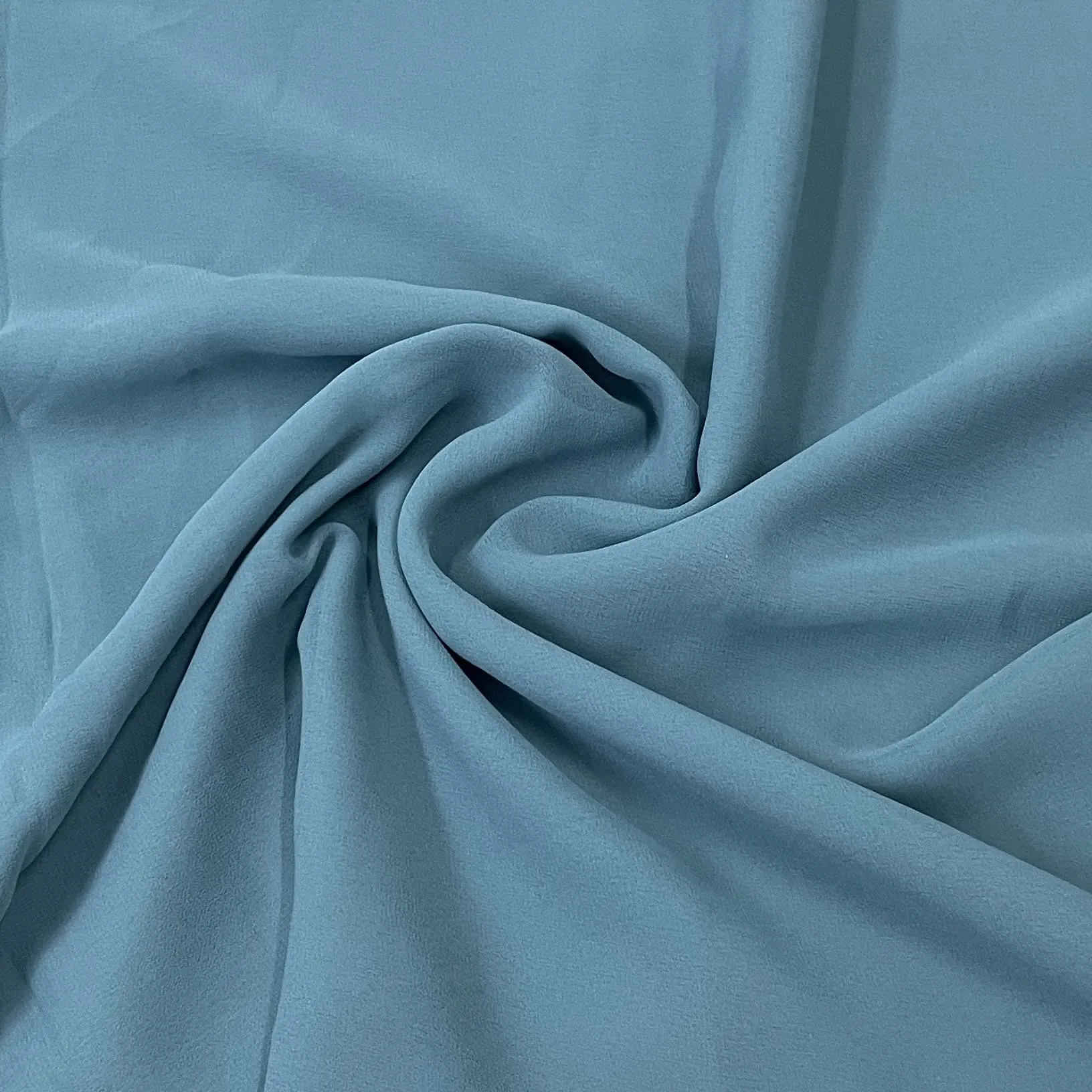 Classic Light Teal Green Solid Georgette Fabric