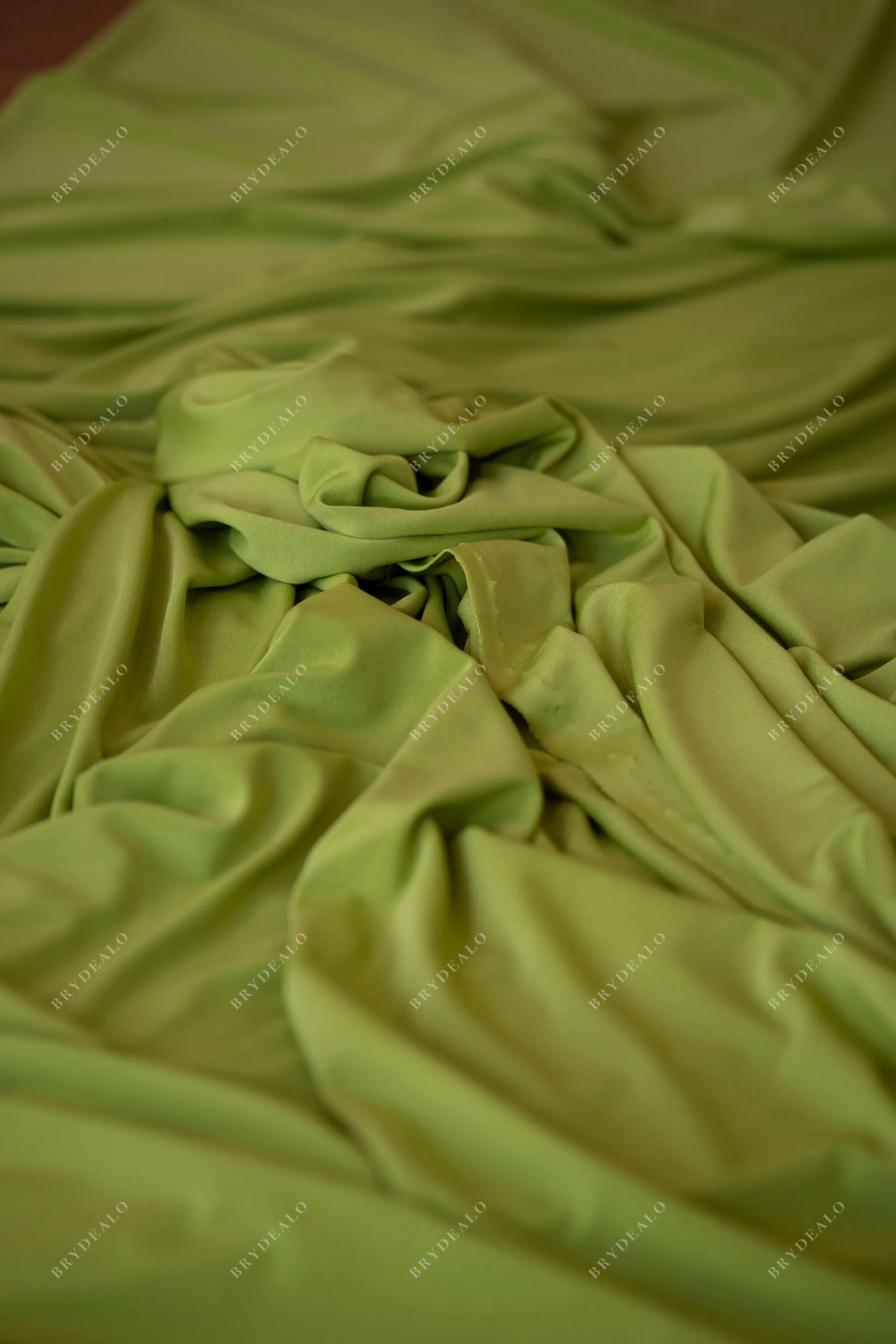 Designer Draping Elastic Moss Green Jersey Fabric