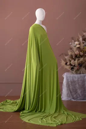 Designer Draping Elastic Moss Green Jersey Fabric