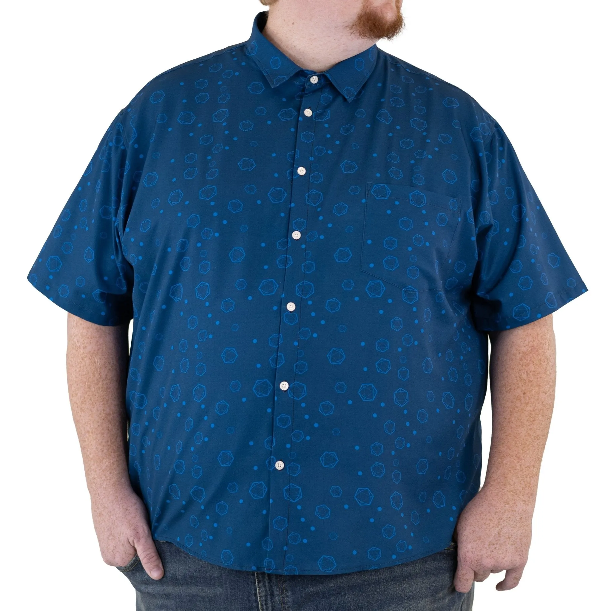 Dnd Dice Bubbles Button Up Shirt