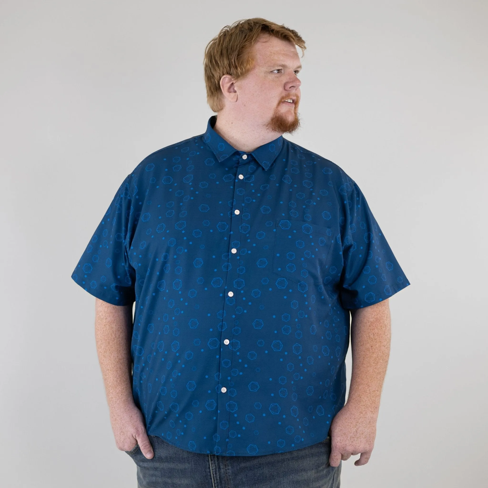 Dnd Dice Bubbles Button Up Shirt