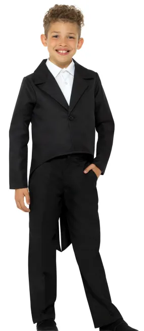 Elegant Black Tailcoat Accessory for Kids