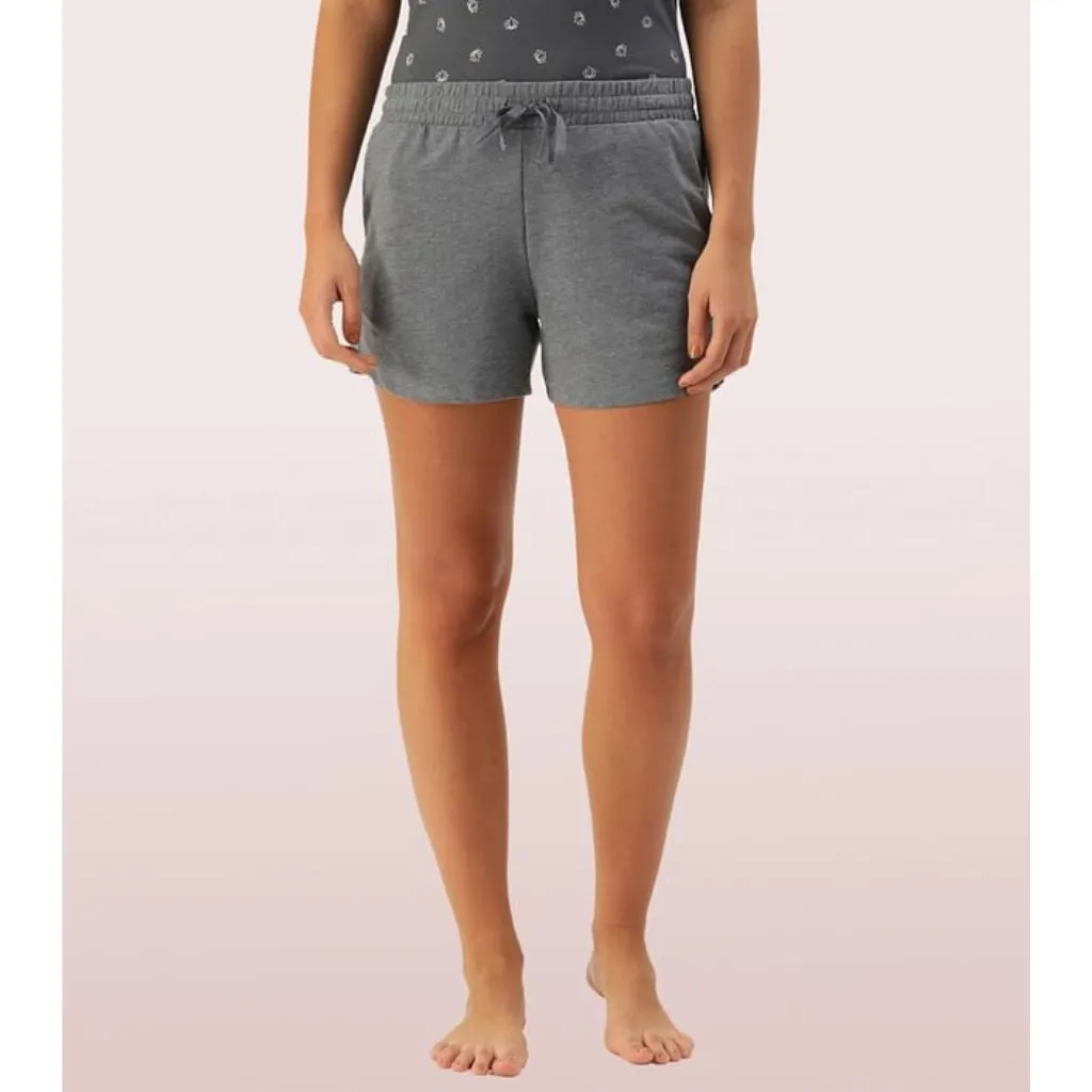 ENAMOR-E078 COMFY SHORTS | TERRY SHORTS WITH ADJUSTABLE WAISTBAND & POCKETS