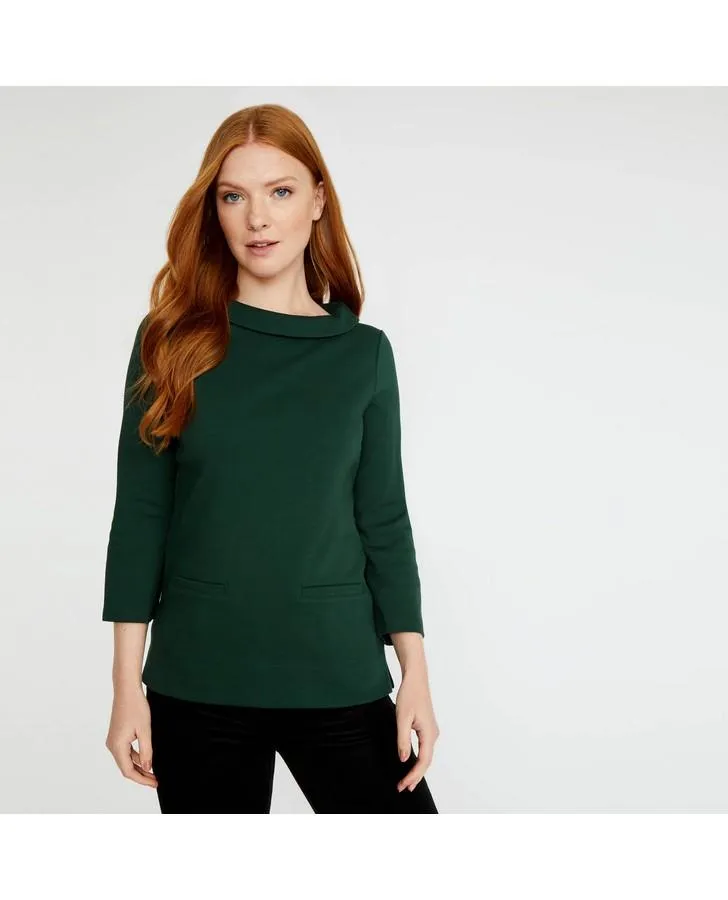 Evergreen 3/4 Sleeve Bardot Top