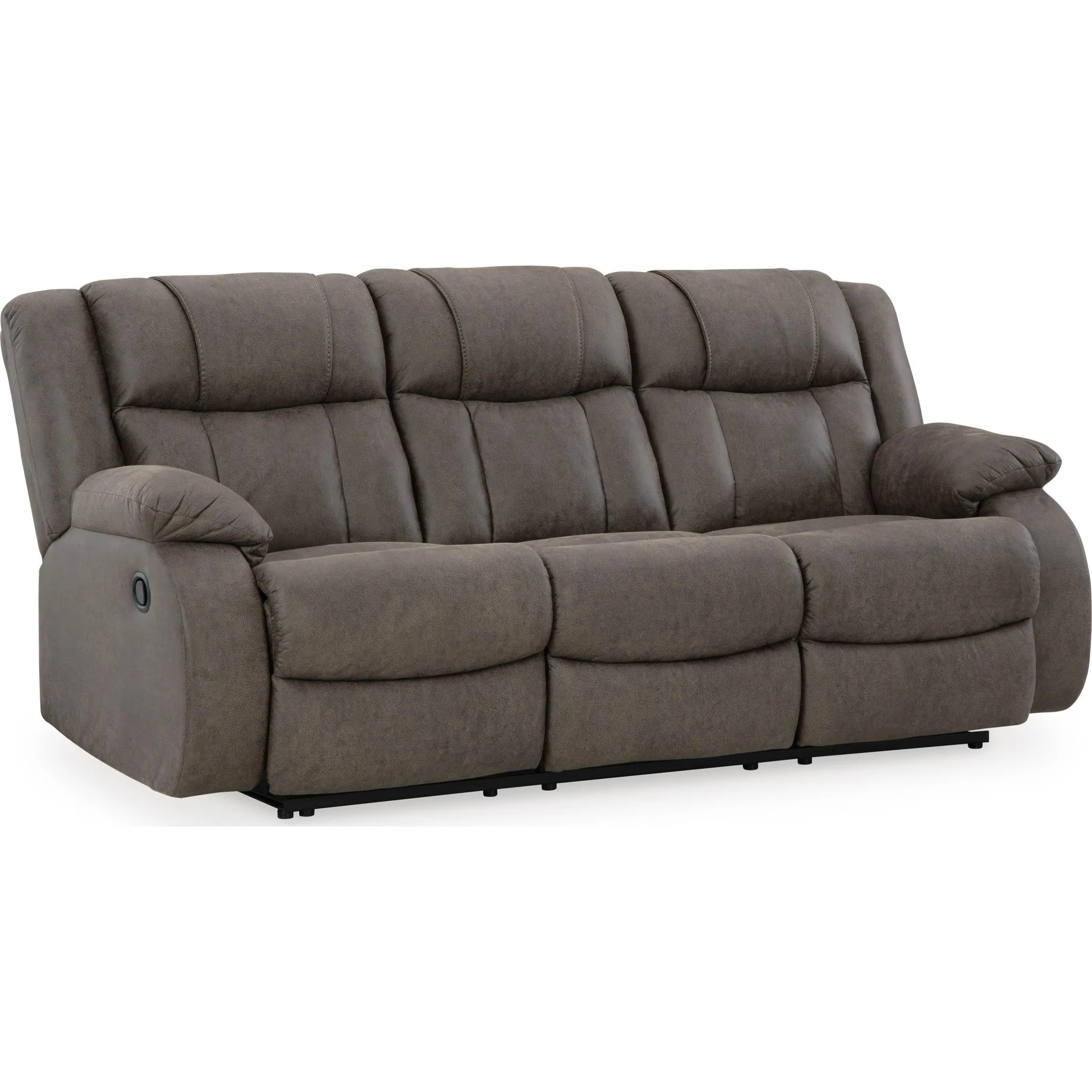 First Base Reclining Sofa - Gunmetal