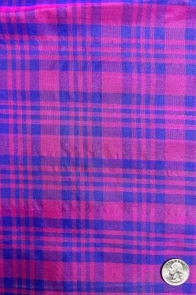 Fuchsia/Blue Organza Checks