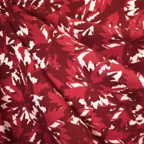 Églantine & Zoé Flora Abstract Floral Rayon Poplin Burgundy