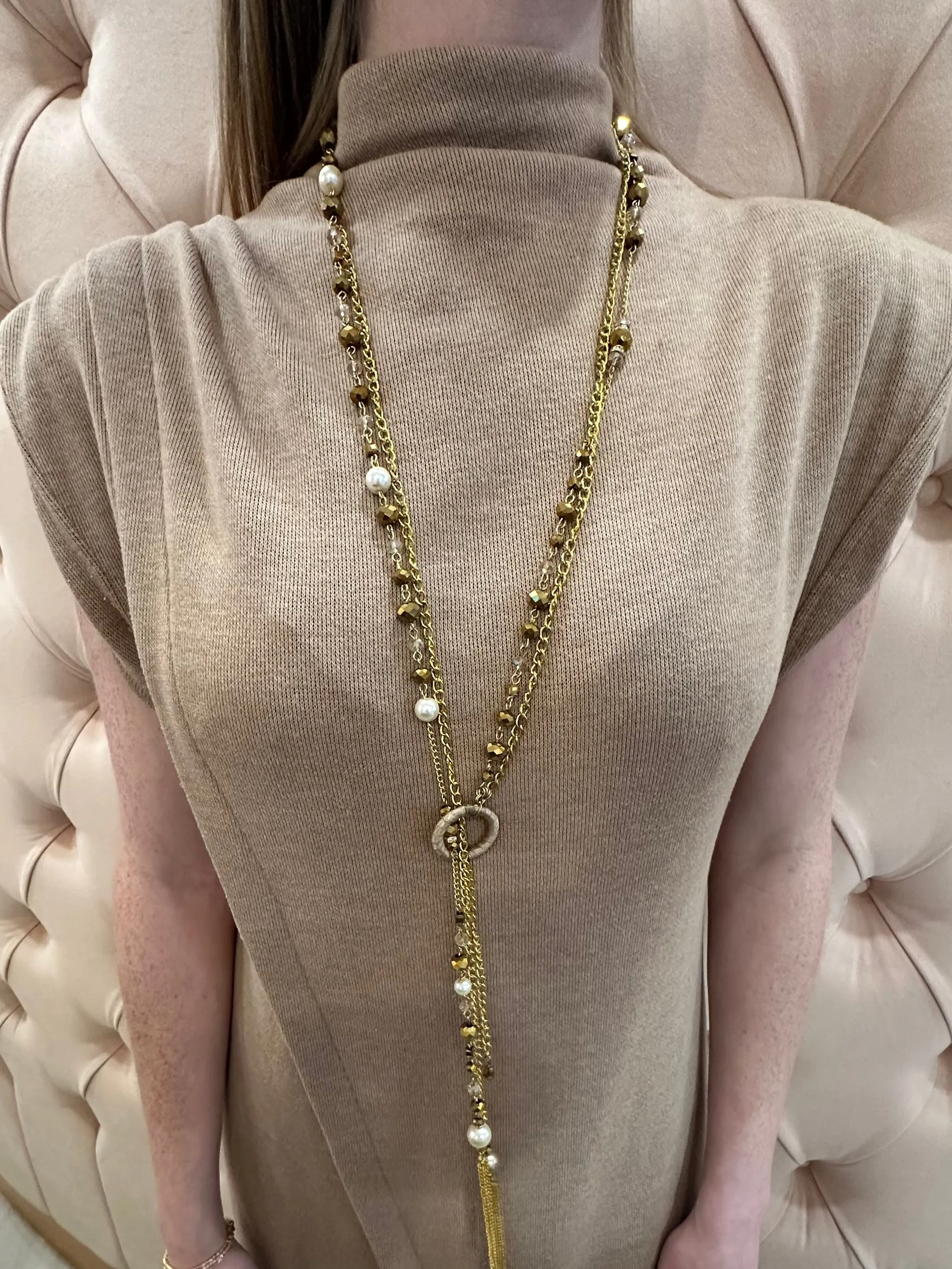 Gold & Pearl Ella Necklace