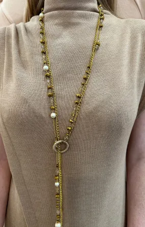 Gold & Pearl Ella Necklace