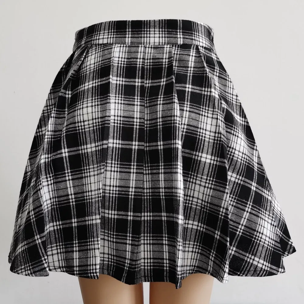 Gothic Meets Plaid Skirt