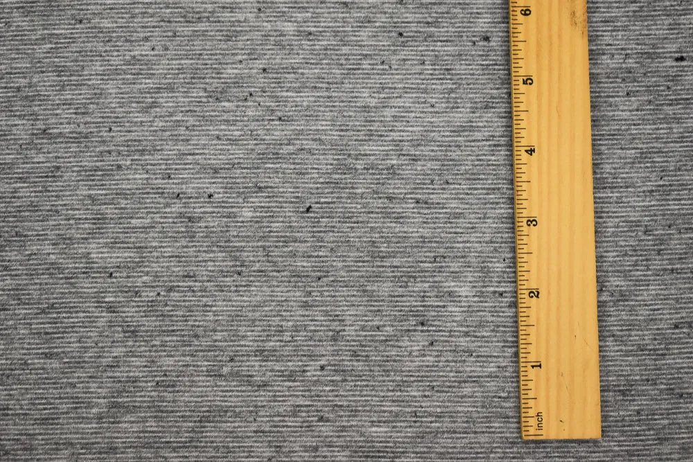 Gray-White Rayon-Poly Stretch Spandex Stripe Jersey Knit Fabric