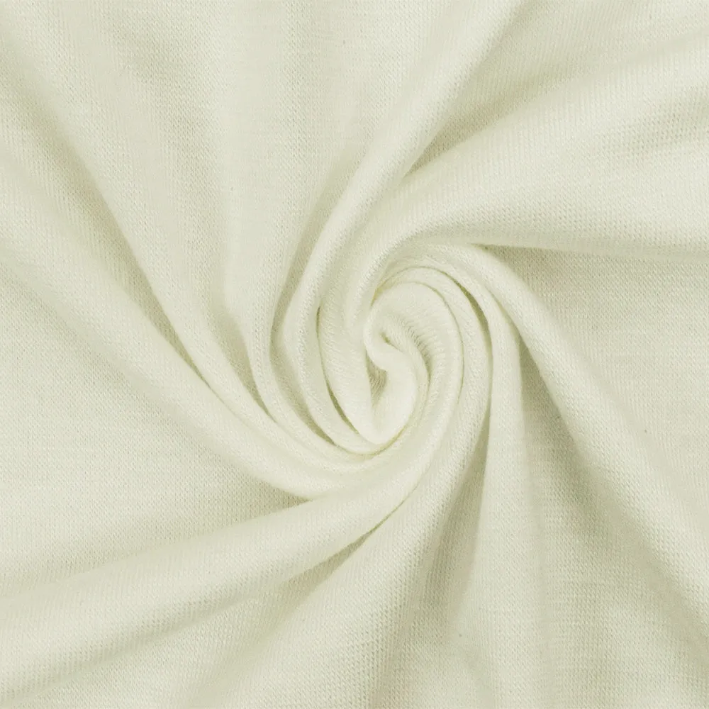 Ivory Stretch Rayon Jersey Knit Fabric