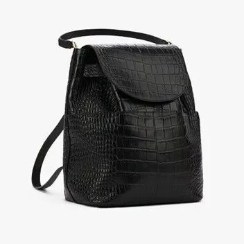 Leather Backpack Croco