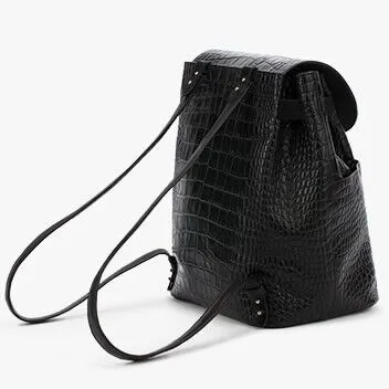 Leather Backpack Croco