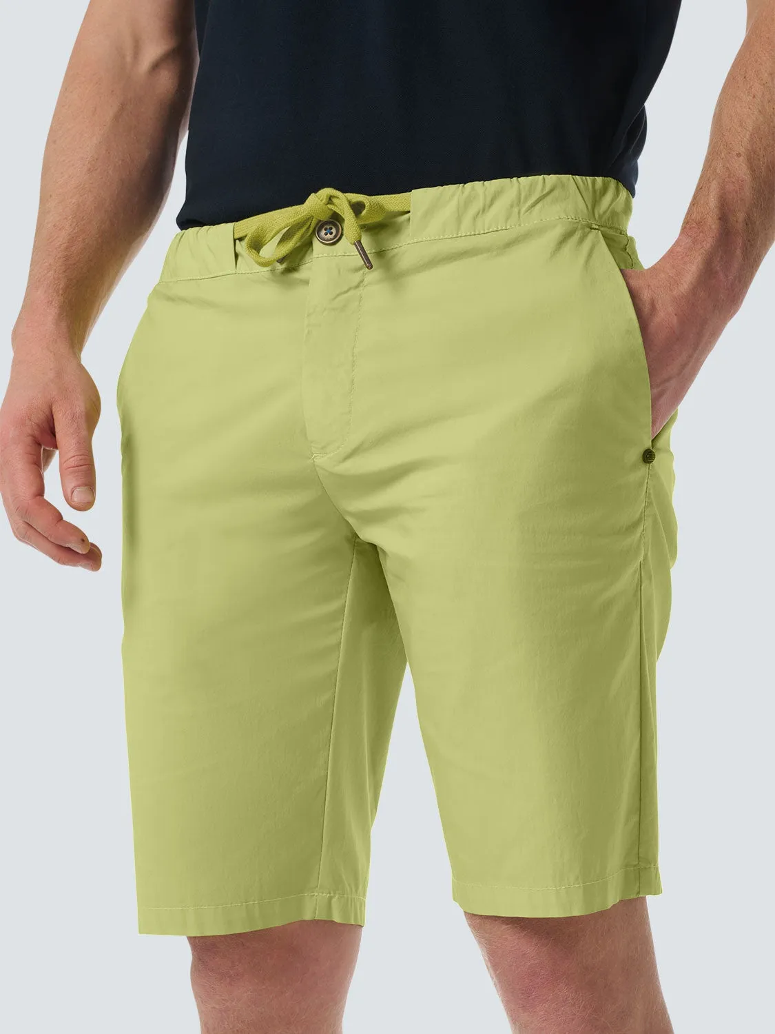 Leisure Short with Stretch and Elastic Band | Lime