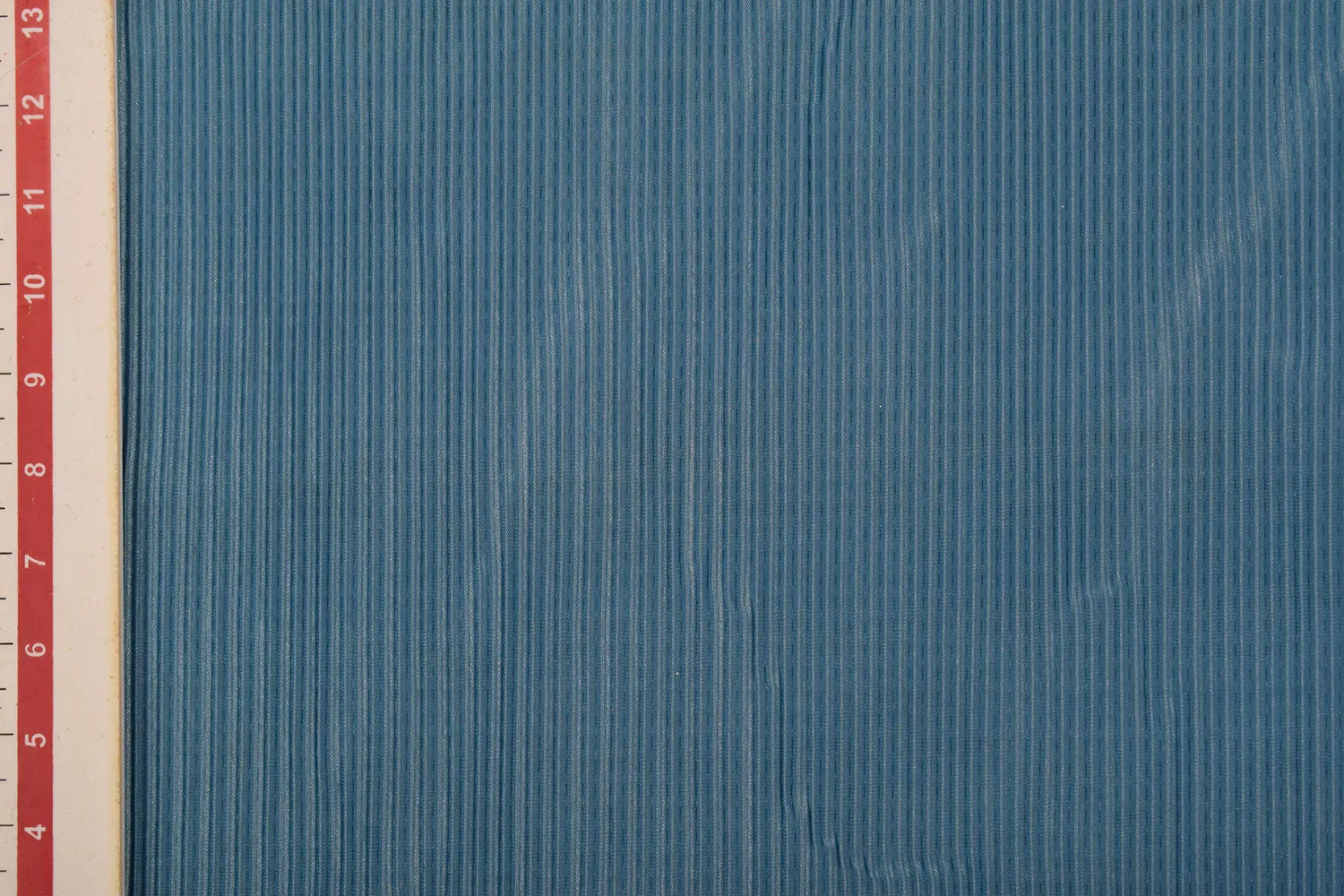 Light Blue Plain Pleated Knit Fabric