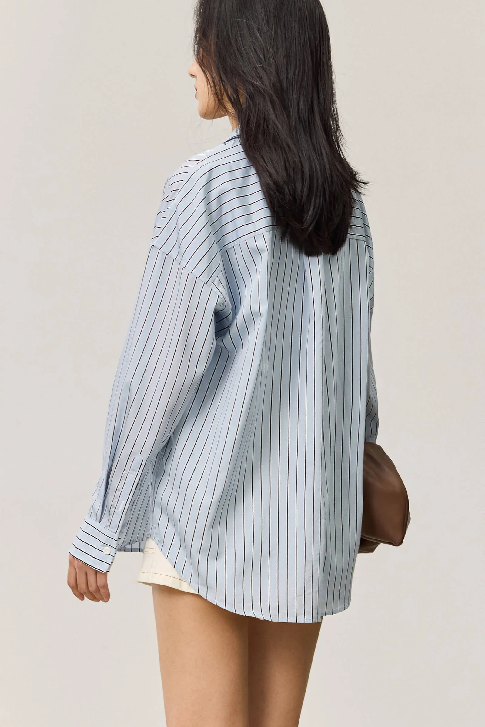 LILY Simple Striped Loose Shirt