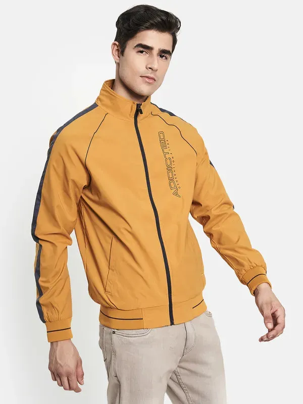 Men Yellow Solid Tailored Jacket