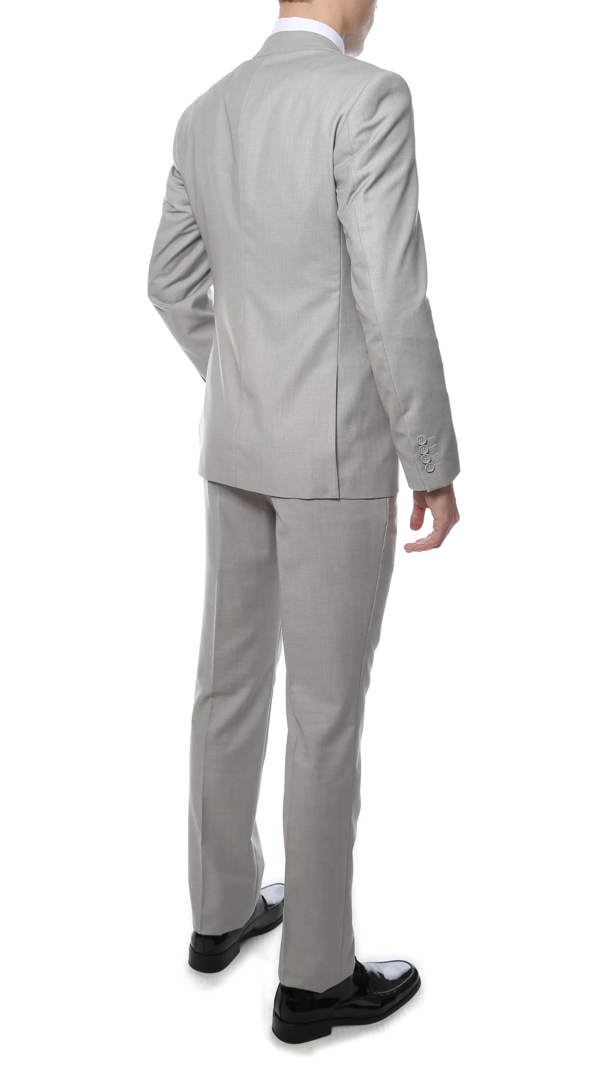 Mens ZNL22S 2pc 2 Button Slim Fit LT Grey Zonettie Suit