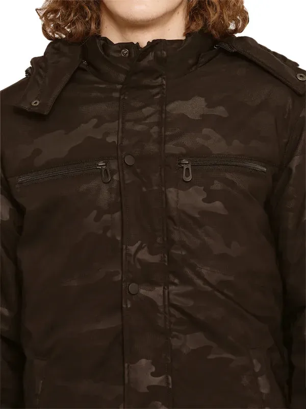 Mettle Men Black Camouflage Tailored Jacket