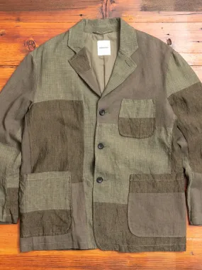 Patchwork Tailored Jacket in Khaki