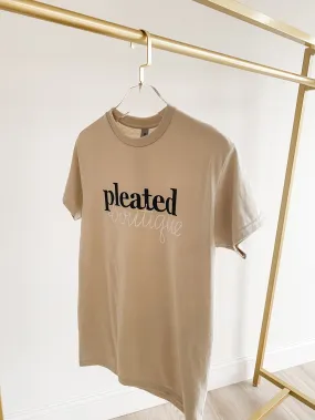 Pleated Logo Tee