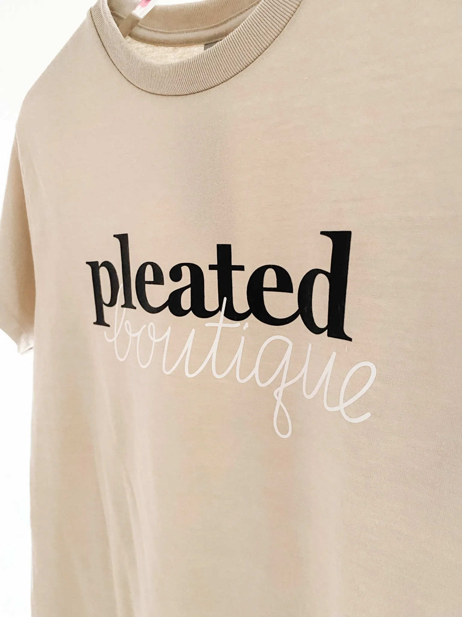 Pleated Logo Tee