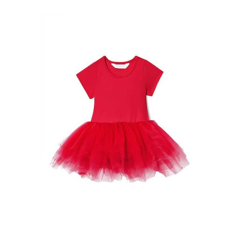 Plum NYC Bestie Tutu Dress Rosie Red