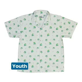 Raining Frogs Pastel Green Youth Hawaiian Shirt