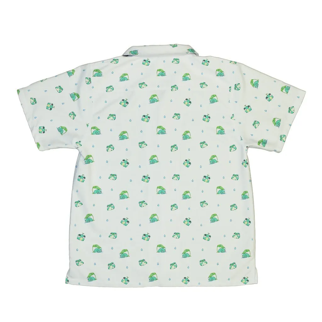 Raining Frogs Pastel Green Youth Hawaiian Shirt