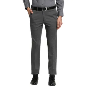 Rayon Charcoal Self Desing Ultra Slim Fit Trouser