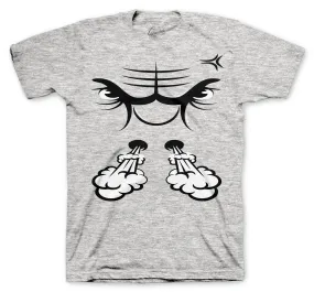 Retro 1 Neutral Grey Raging Face Shirt