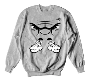 Retro 1 Neutral Grey Raging Face Sweater