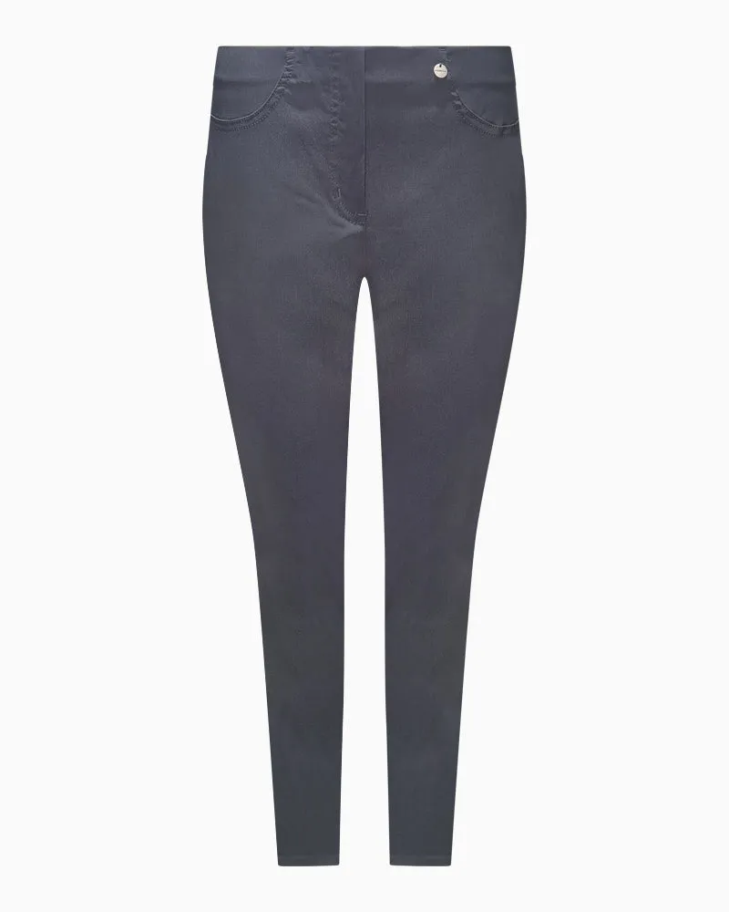 Robell - Bella Full Length Trousers Dark Grey