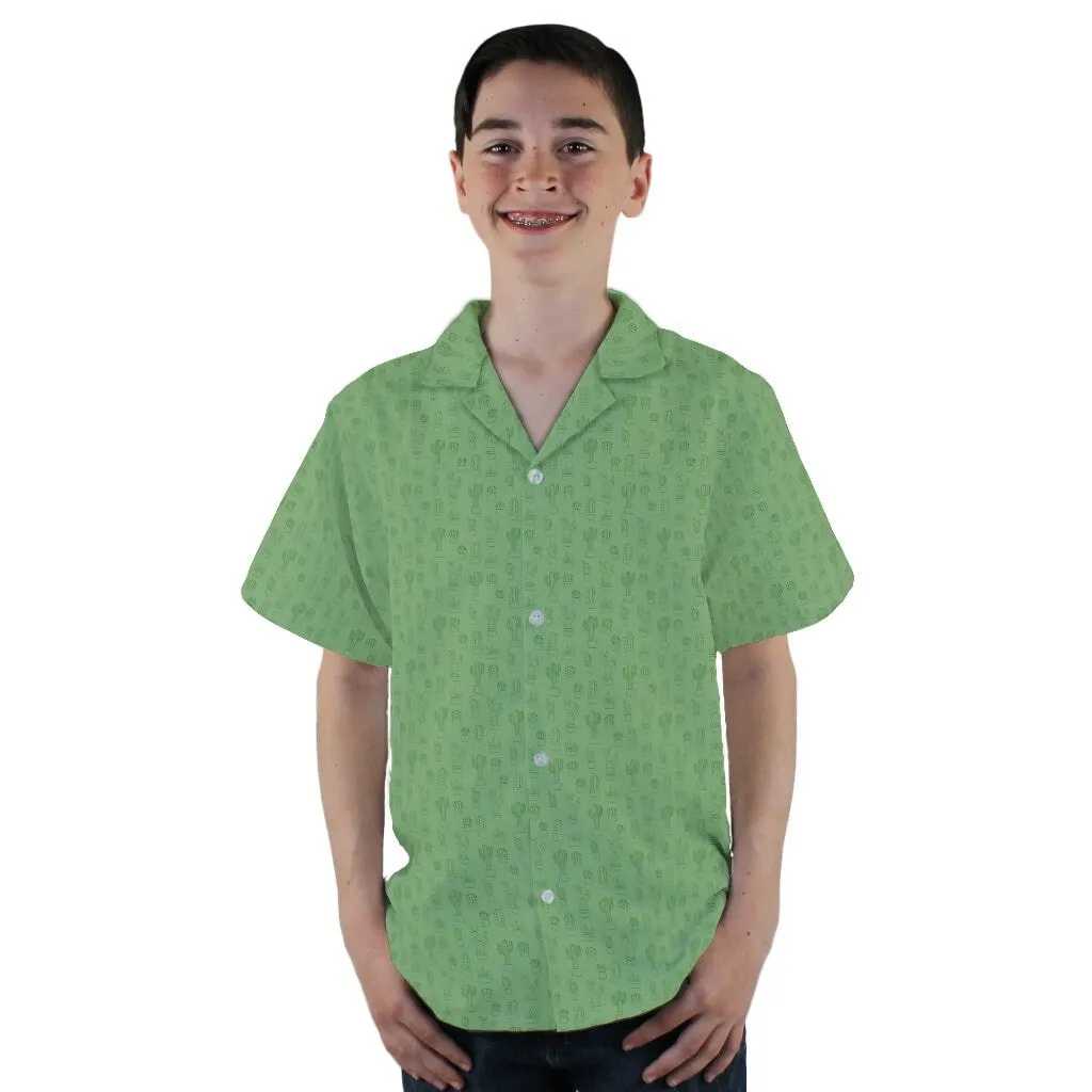 Simple Cactus Youth Hawaiian Shirt